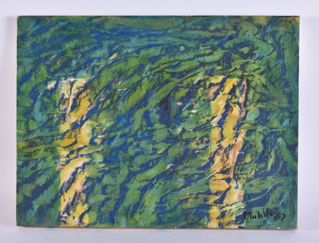 Attributed to Mubin Orhan (1924-1981) Turkish, Abstract, Oil on board. 40 cm x 30 cm. (1 of 4)
