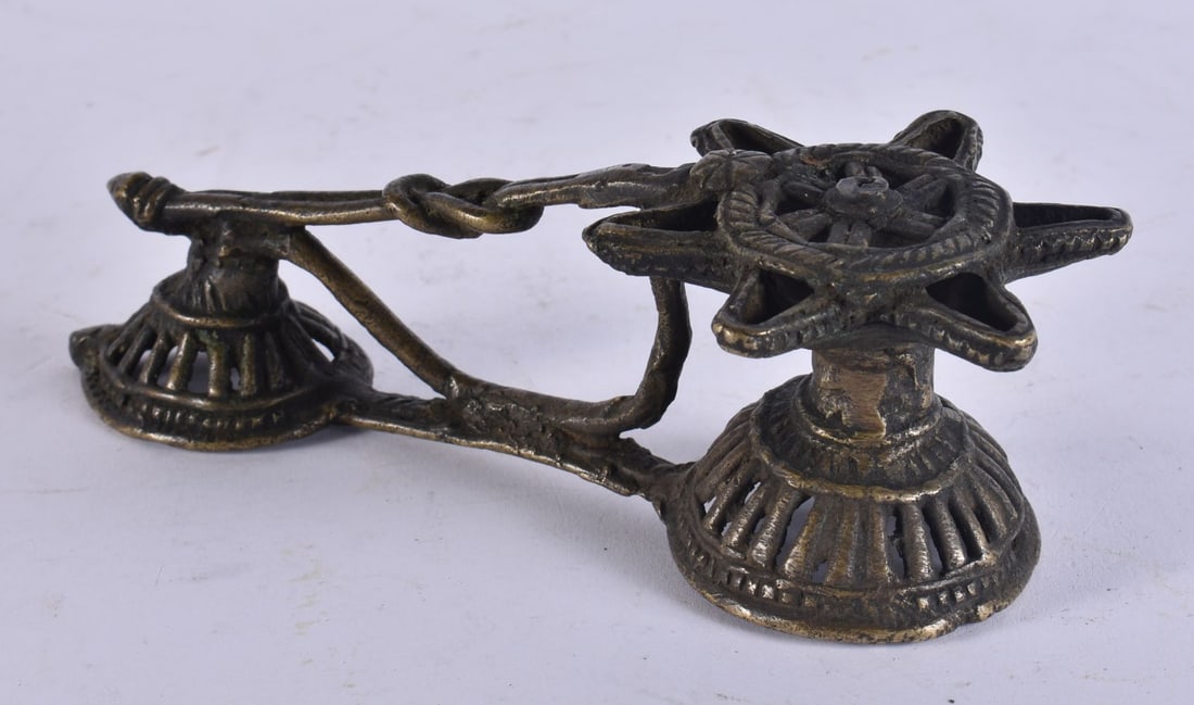 AN EARLY ISLAMIC PERSIAN BRONZE INCENSE BURNER of reticulated form. 20 cm wide. (1 of 5)