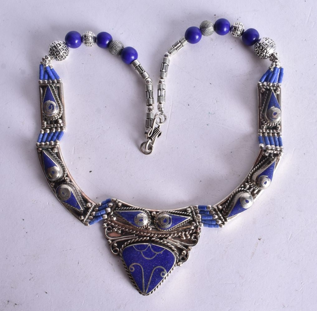 A Tibetan Style Hardstone Necklace. 38cm long (1 of 4)