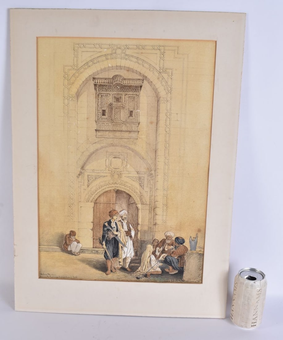 David Roberts (1796-1864) Scottish, Watercolour, Eastern scene. 62 cm x 42 cm, image 50 cm x 34 cm. (1 of 8)