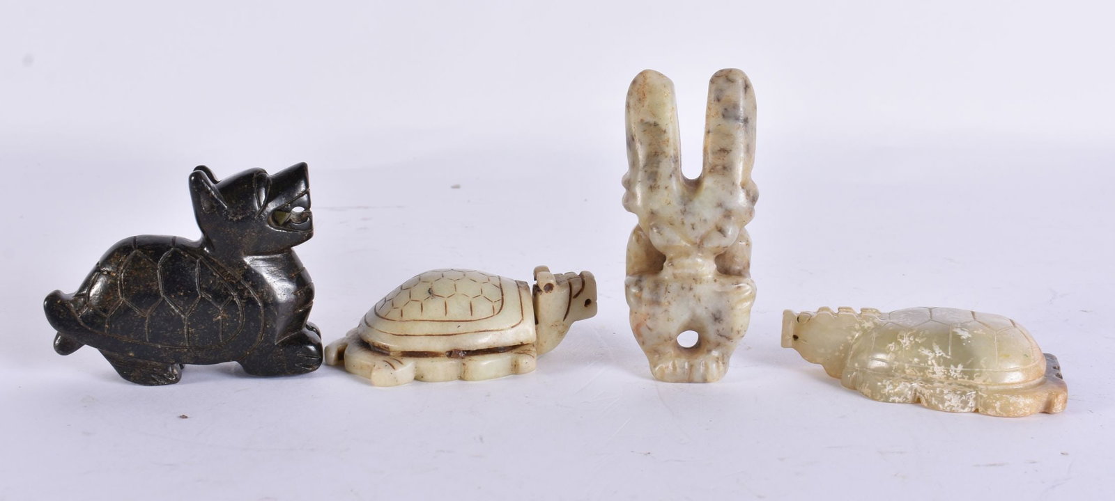 FOUR CHINESE STONE ANIMALS. Largest 6 cm wide. (4) (1 of 3)