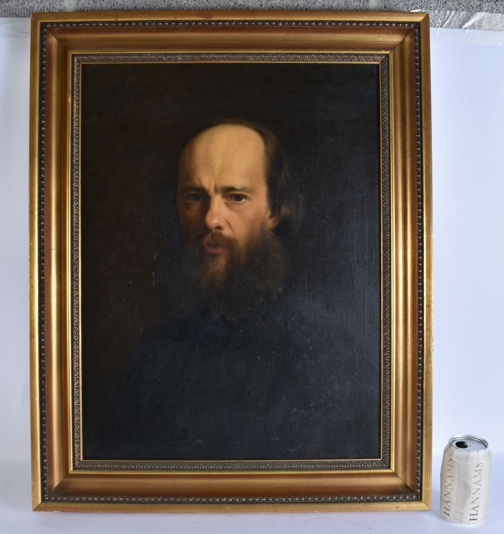 Russian School (C1875) Oil on canvas, Bearded Male. 71 cm x 57 cm, image 58 cm x 43.5 cm. Provenance: Russian School (C1875) Oil on canvas, Bearded Male. 71 cm x 57 cm, image 58 cm x 43.5 cm. Provenance: Gifted to the vendors father around 1967-1969) for services to Russian Oil.