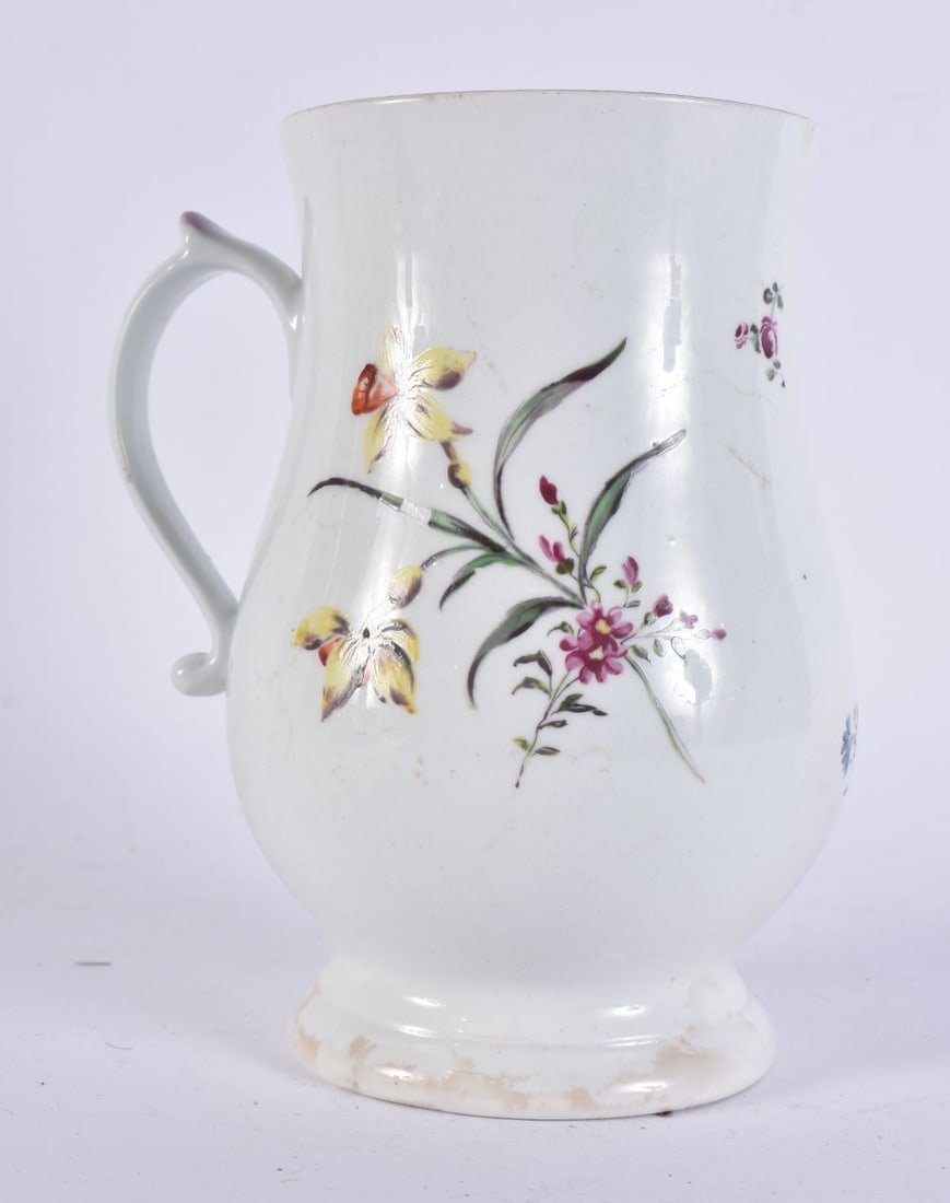 AN 18TH CENTURY CHELSEA DERBY MUG Ex Wilders Collection. 16 cm high. (1 of 5)