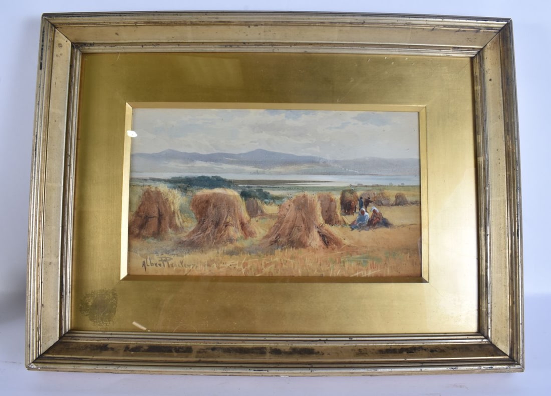Albert Proctor (19th Century) Watercolour, Farming scene. 58 cm x 42, image 36 cm x 22 cm. (1 of 5)