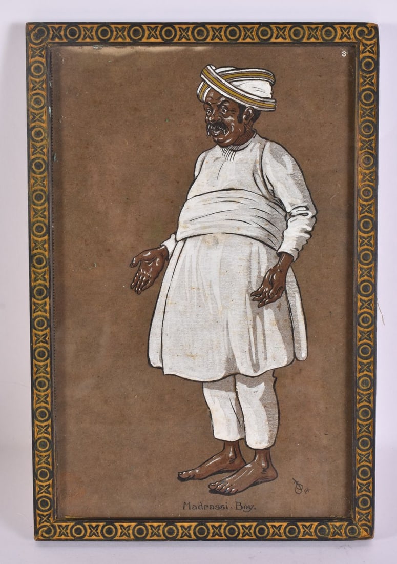 English School (Early 20th Century) Painting, India interest, Madrassi boy. 30 cm x 18 cm, image 28c (1 of 4)