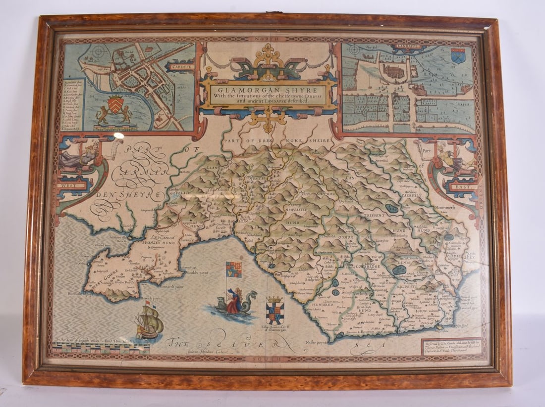 1710 GLAMORGAN SHYRE With the situations of the cheife towne CARDYFF and ancient LANDAFFE described (1 of 7)