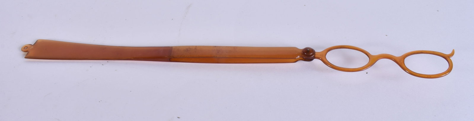 A PAIR OF HORN LORGNETTES. 37 cm long. (1 of 1)
