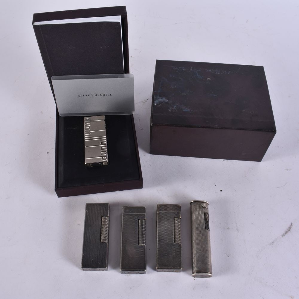 FIVE DUNHILL LIGHTERS. (5) (1 of 5)
