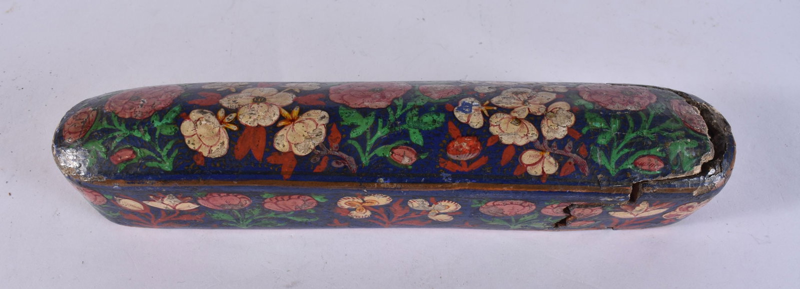 AN ANTIQUE ISLAMIC PERSIAN QAJAR PEN BOX. 22 cm wide. (1 of 4)