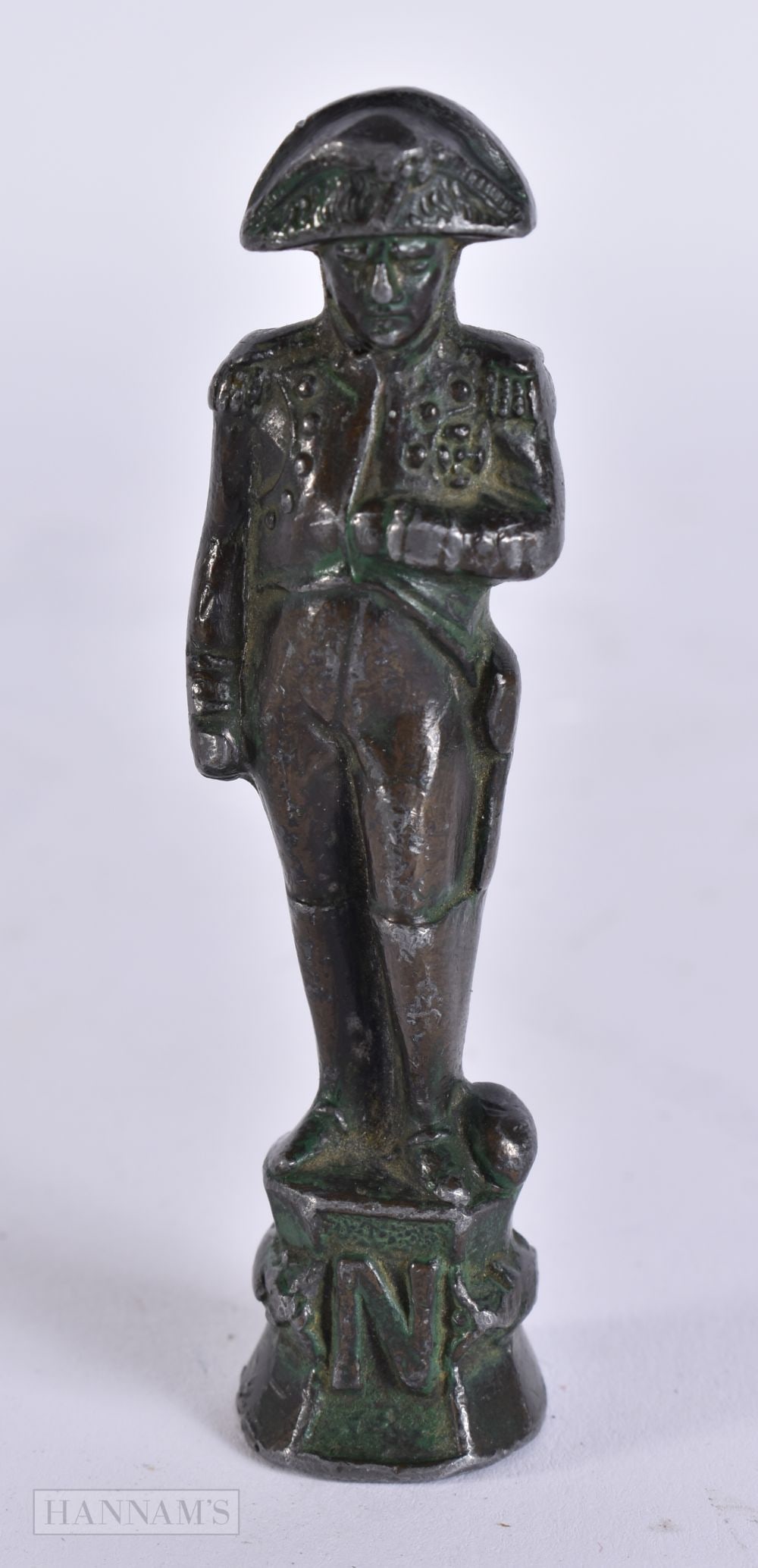 A EUROPEAN BRONZE NAPOLEON PIPE TAMPER. 7.5 cm high. (1 of 4)