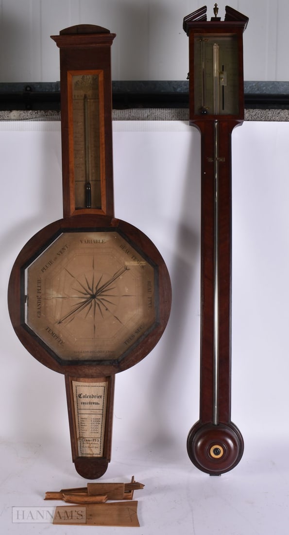 TWO ANTIQUE BAROMETERS. (2) (1 of 7)