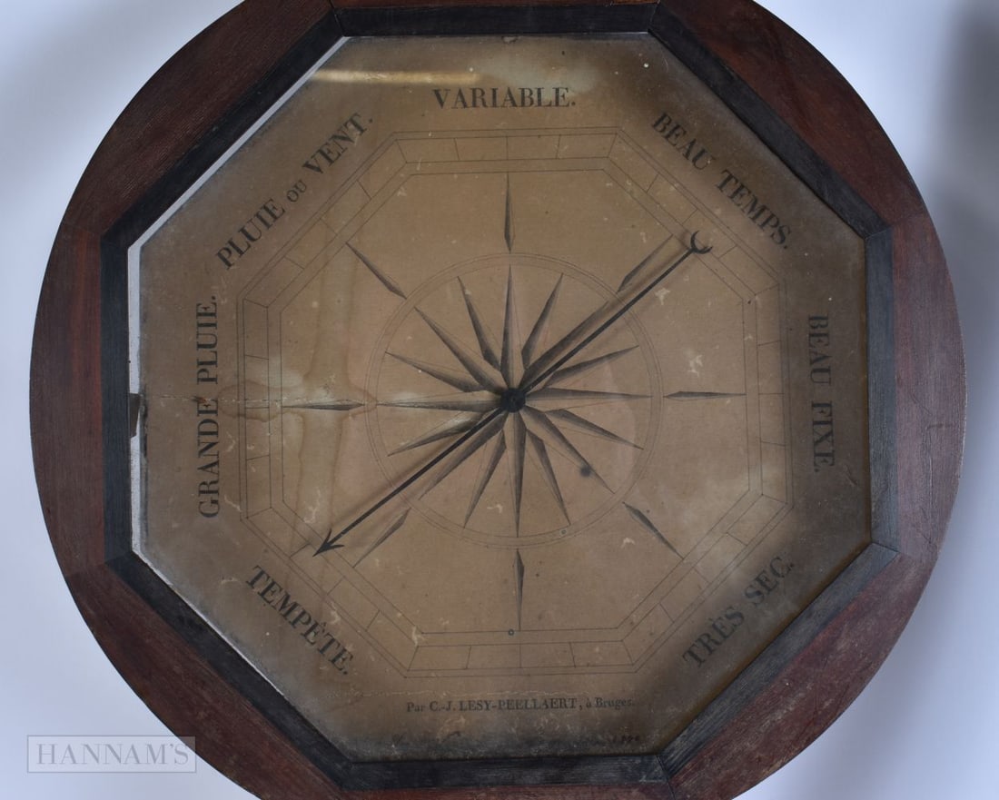 TWO ANTIQUE BAROMETERS. (2) - 2