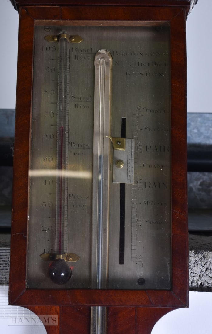 TWO ANTIQUE BAROMETERS. (2) - 5