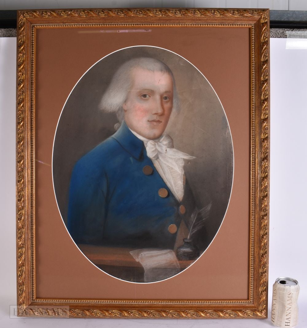English School (19th Century) Pastel, Portrait of a male. 80 cm x 62 cm, image 62 cm x 46 cm. (1 of 7)