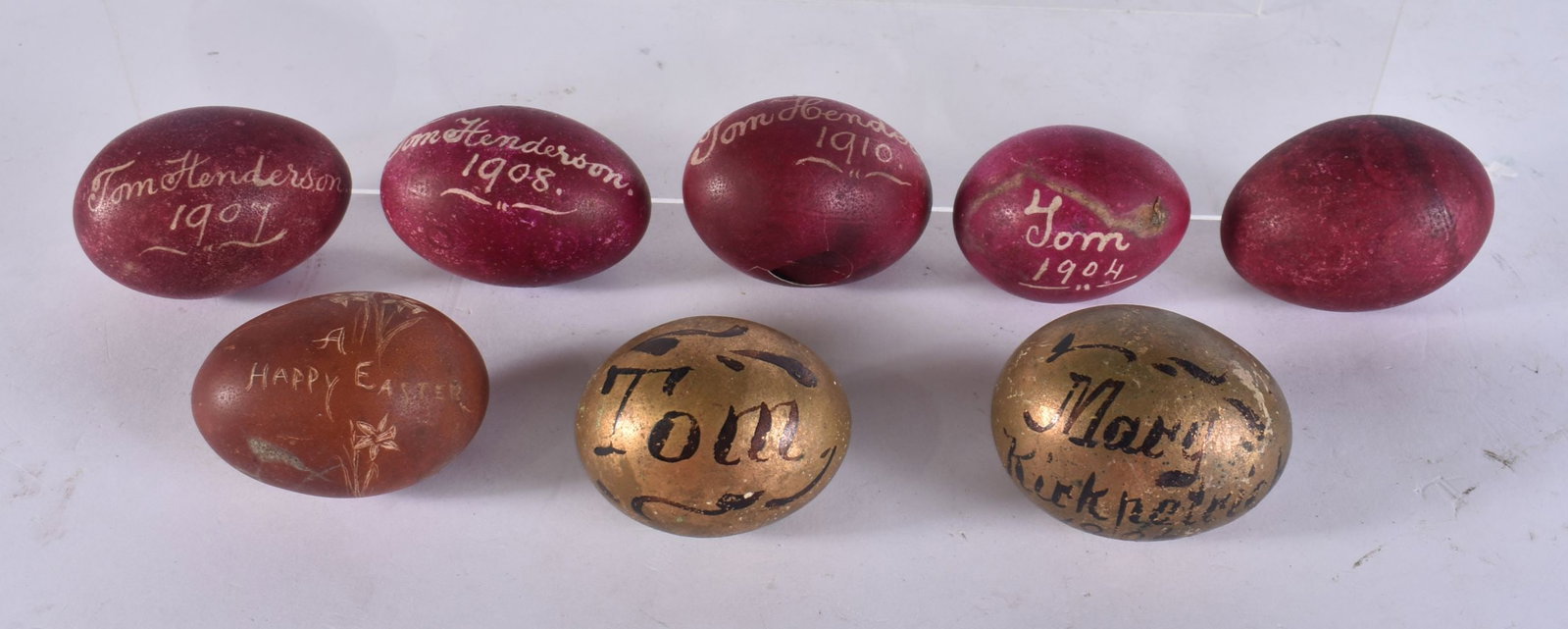 A COLLECTION OF PAINTED EGGS. (qty) (1 of 4)