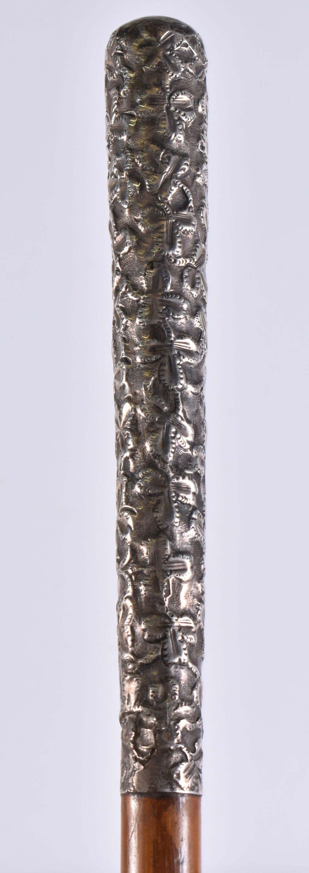 A 19TH CENTURY SILVER MOUNTED WILKINSONS SWORD STICK. 90 cm long. We are UNABLE to offer in-House (1 of 4)