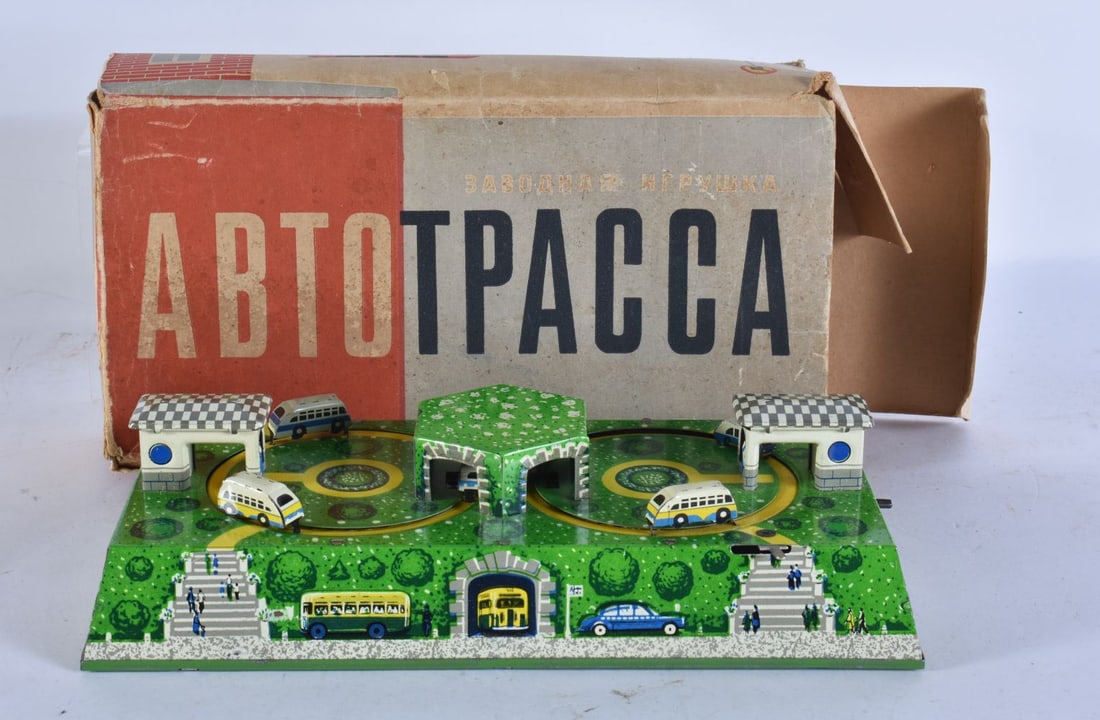 A RUSSIAN TIN PLATE TOY. 24 cm x 12 cm. (1 of 5)