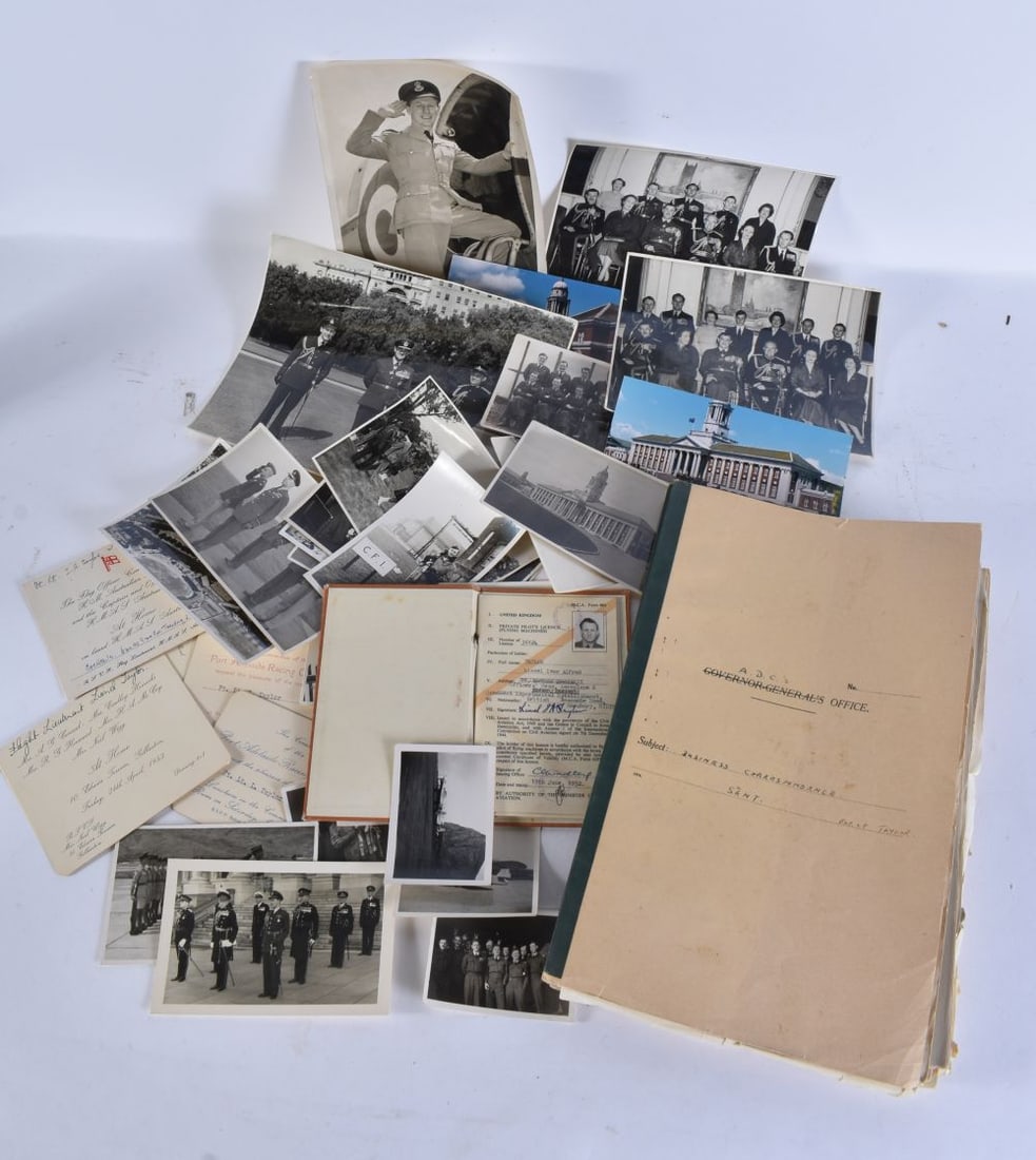 ASSORTED MILITARY INTEREST PHOTOGRAPHS AND EPHEMERA FLT/LT Taylor Test Pilot, Governor General Austr (1 of 3)