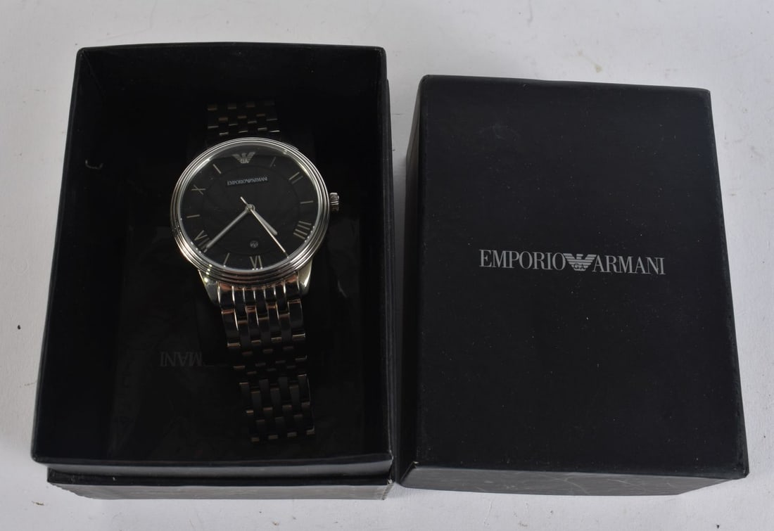AN ARMANI WATCH. Untested. 4.5 cm wide.: AN ARMANI WATCH. Untested. 4.5 cm wide.