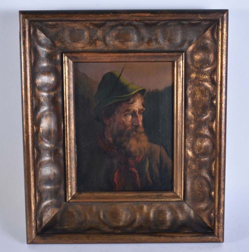 Alois Binder (1857-1933) Austrian, Oil on board, Male. 38 cm x 28 cm. (1 of 6)