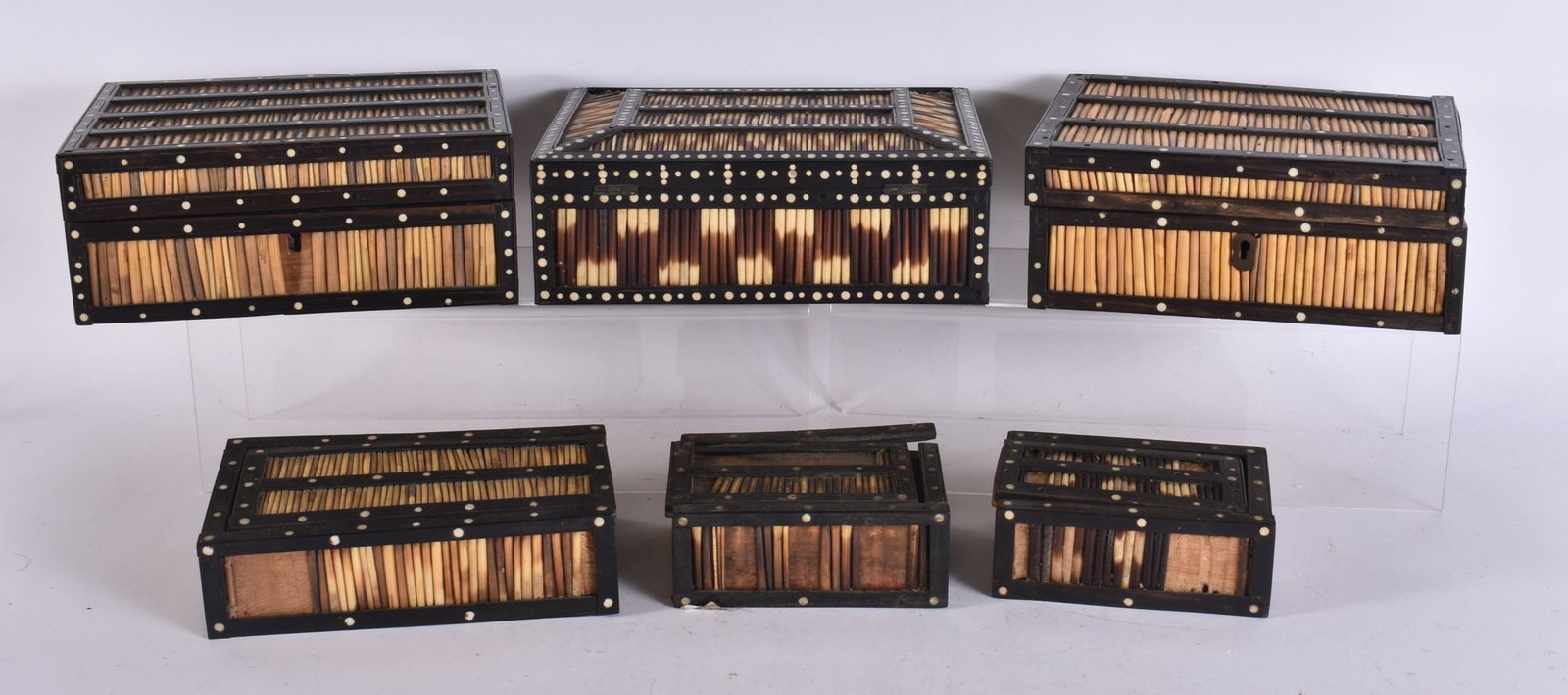 ASSORTED PORCUPINE QUILL BOXES. (qty) (1 of 4)