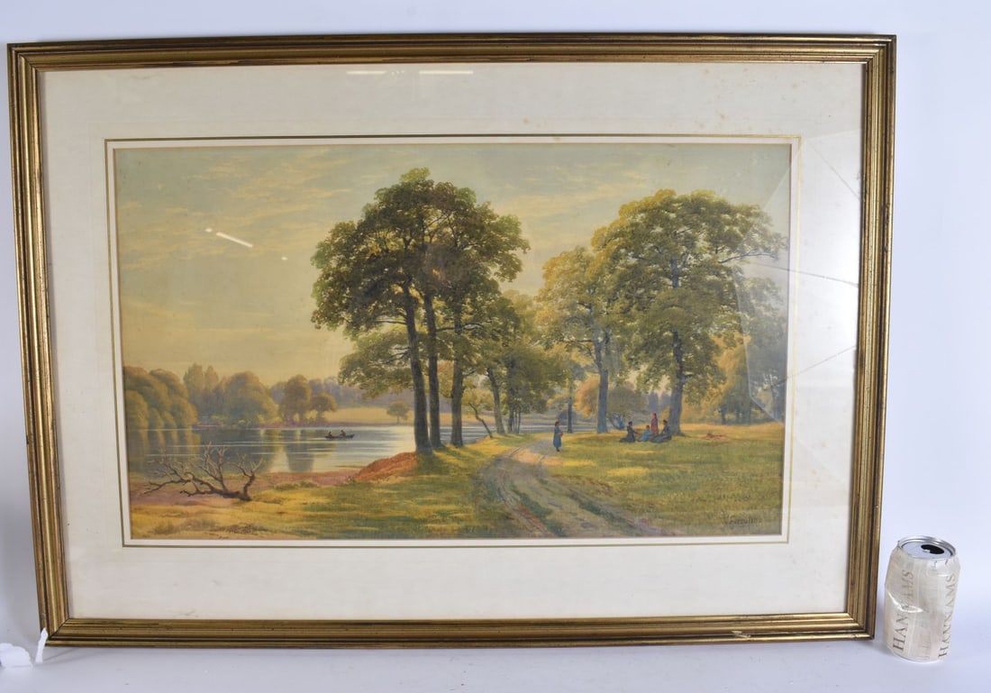 William J Ferguson (19th Century) Watercolour. 86 cm x 54 cm, image 68 cm x 38 cm. (1 of 7)