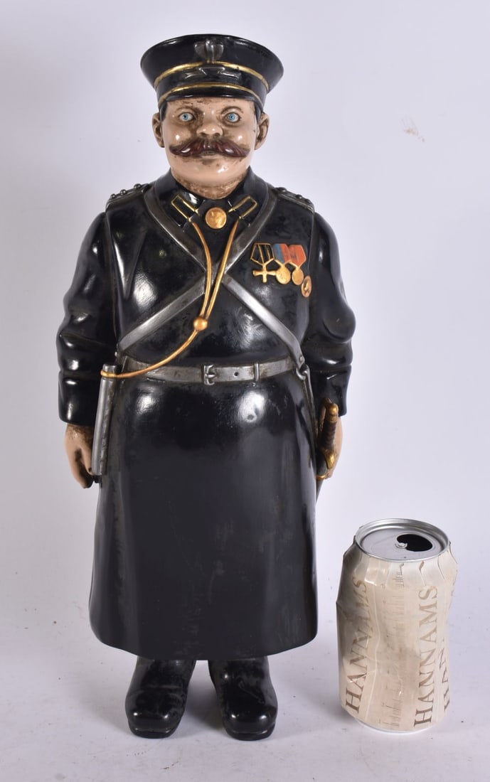 A LARGE CONTINENTAL COLD PAINTED BRONZE COSSACK POLICE OFFICER. 39 cm high. (1 of 6)