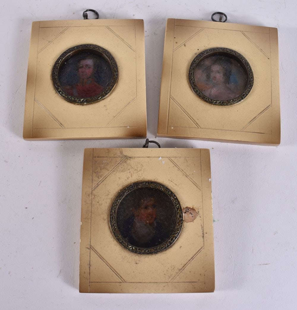 THREE PORTRAITS. 10 cm x 8 cm. (3) (1 of 5)