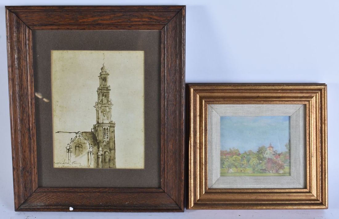 Michael Reynolds (20th Century) Oil, together with another. Largest 30 cm x 27 cm. (2) (1 of 8)