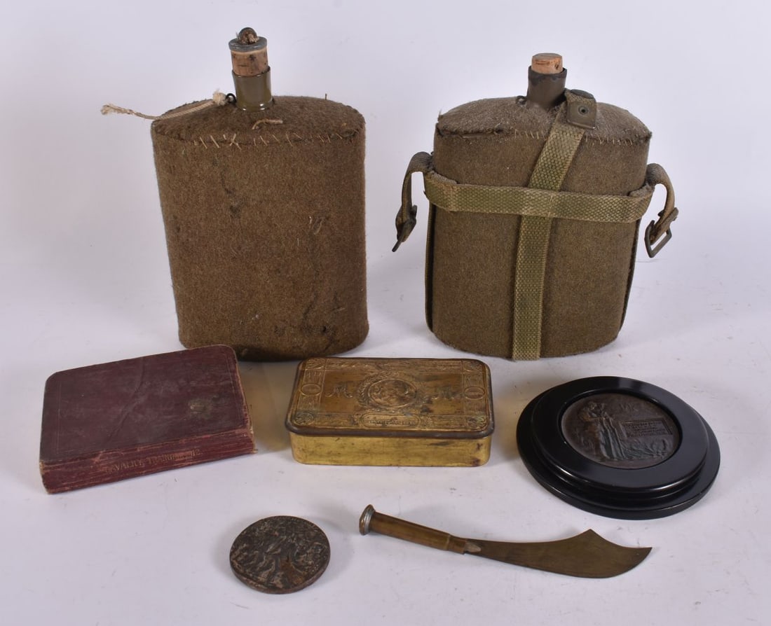 WW1 Collectibles Lot Inc Mary Tin Trench Art 1912 Cavalry Training . (qty) (1 of 8)