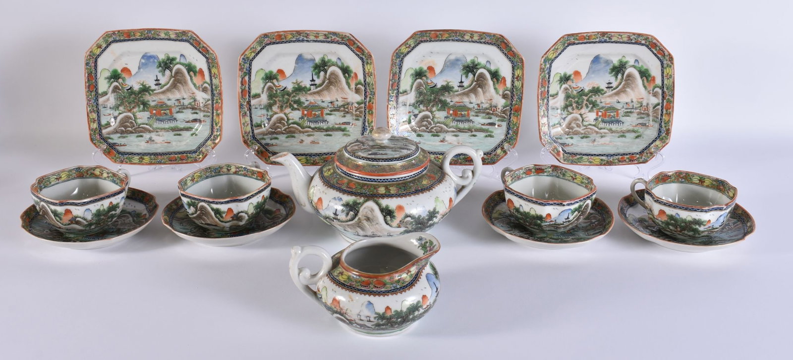 A CHINESE PORCELAIN TEASET. (qty) (1 of 4)