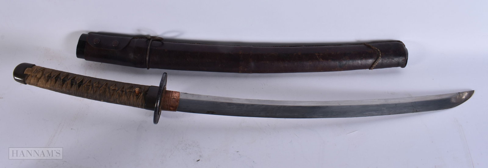 A 19TH CENTURY JAPANESE MEIJI PERIOD SAMURAI SWORD with unmarked tang. 79 cm long. We are UNABLE to (1 of 2)