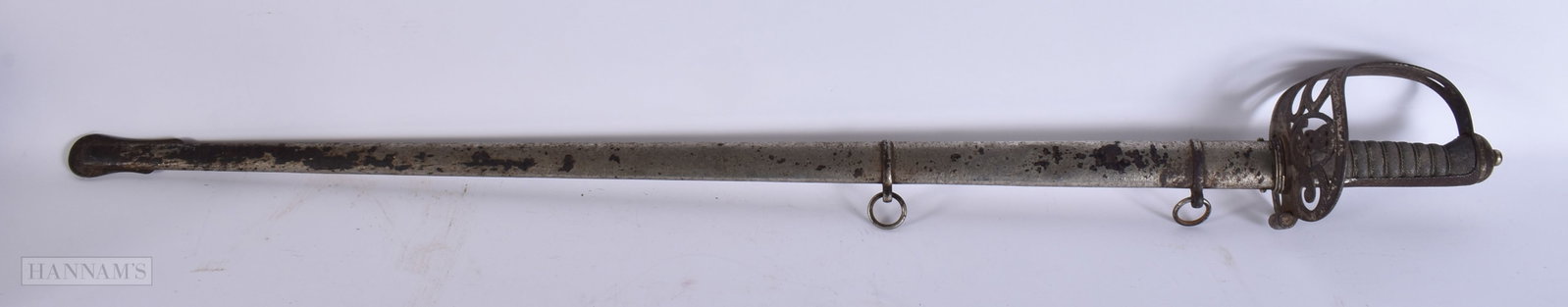 AN ANTIQUE SWORD. 104 cm long. We are UNABLE to offer in-House shipping on this Lot (1 of 6)