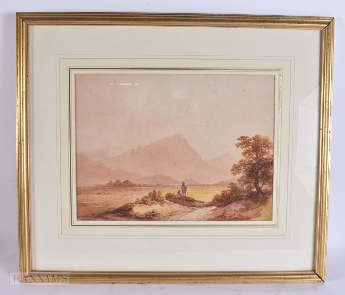 William Ayrton (1861-1916) British, Watercolour, Irish scene. 48 cm x 42 cm, image 30 cm x 23.5 cm. (1 of 3)