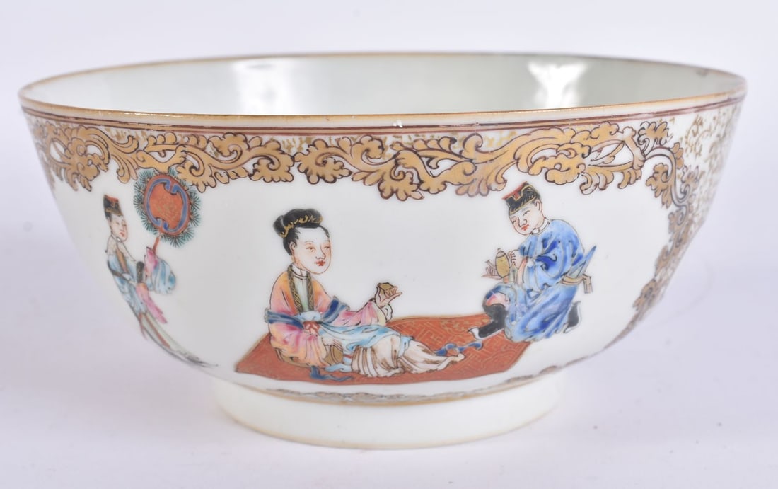 AN 18TH CENTURY CHINESE EXPORT PORCELAIN BOWL Qianlong. 14.5 cm diameter.: AN 18TH CENTURY CHINESE EXPORT PORCELAIN BOWL Qianlong. 14.5 cm diameter.