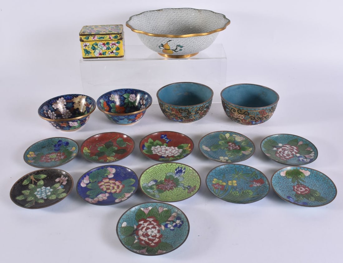 ASSORTED CHINESE AND CANTON ENAMEL WARES. (qty) (1 of 11)