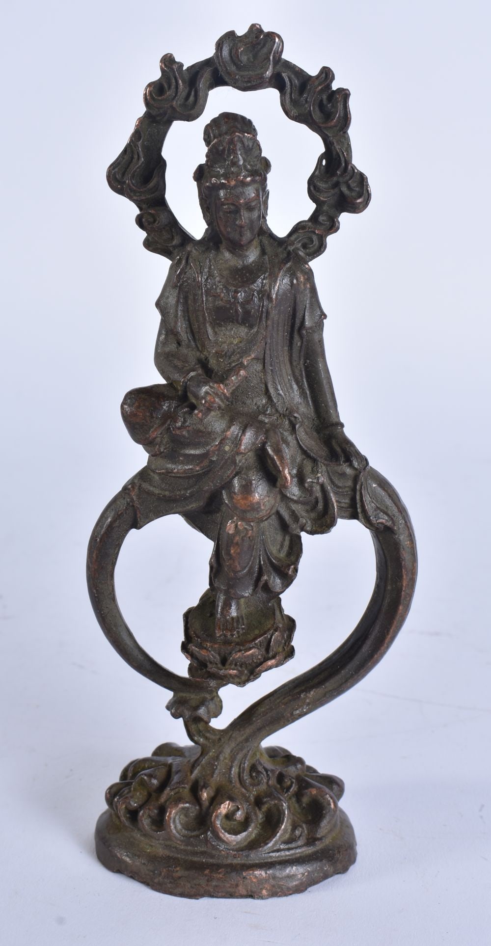 A JAPANESE BRONZE IMMORTAL. 16 cm high. (1 of 5)