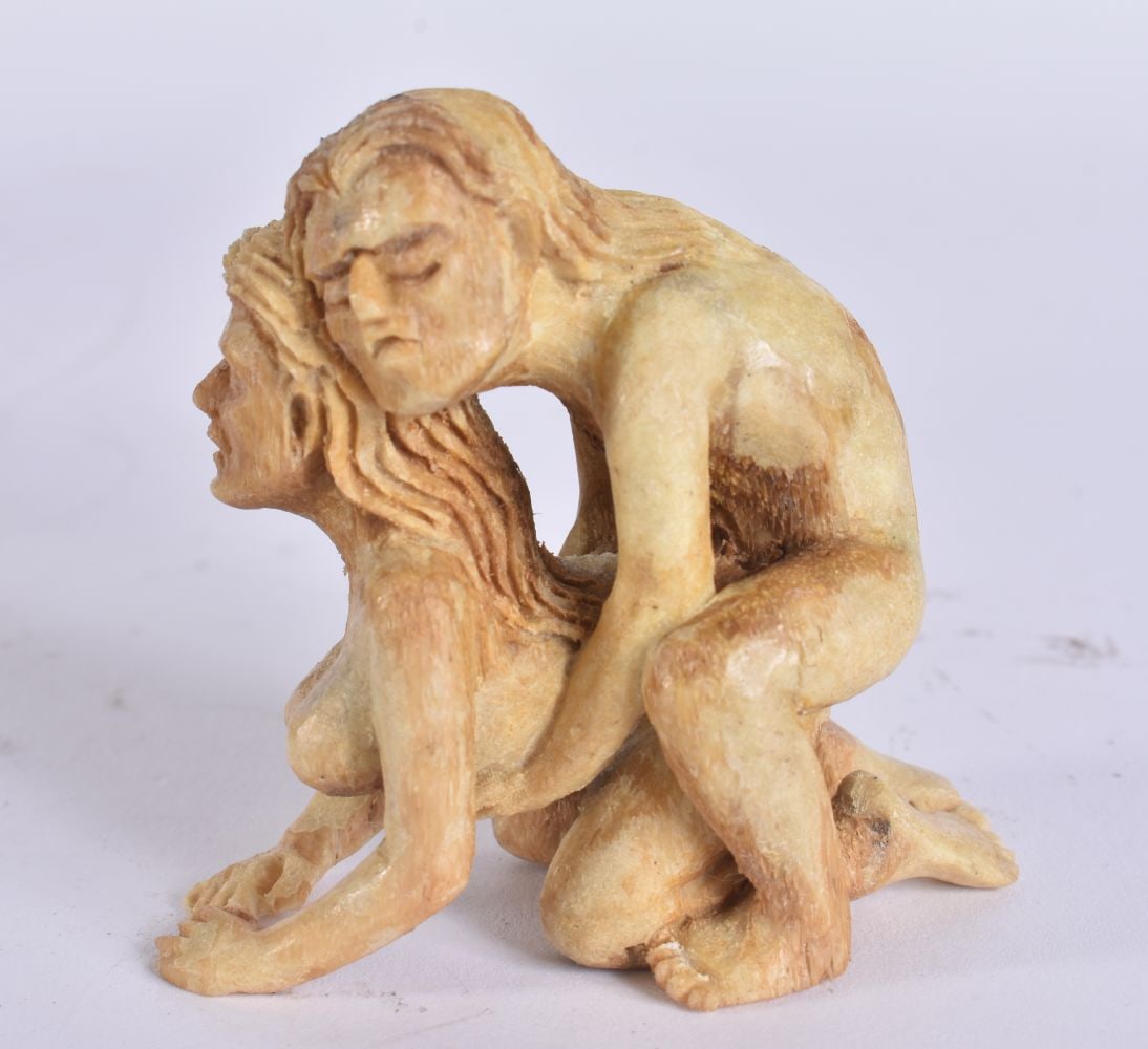 A CHINESE EROTIC 'ILL DO ANYTHING FOR BENTOS' FIGURAL GROUP modelled as a young John Van Dong, pleas (1 of 5)