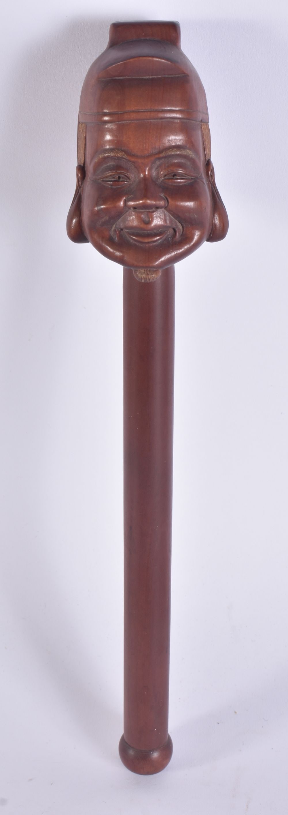A JAPANESE CARVED WOOD FIGURAL BOX. 24 cm long. (1 of 4)