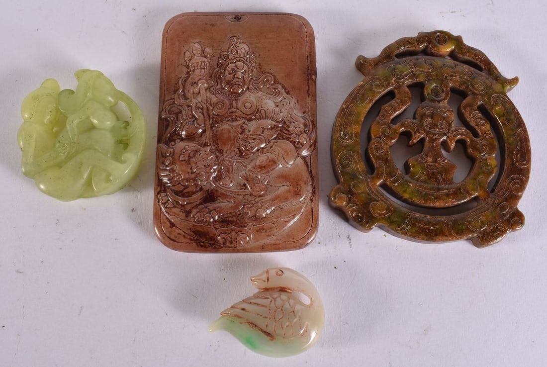 ASSORTED CHINESE JADE. (qty) (1 of 6)