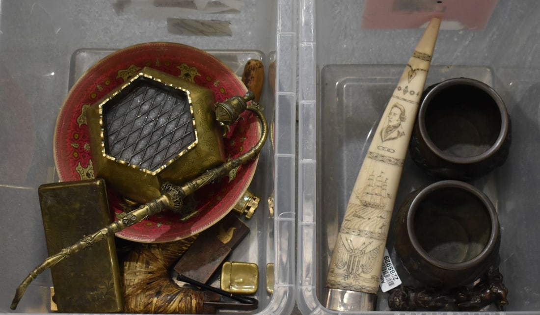 TWO CRATES OF CHINESE AND OTHER COLLECTABLES. (qty) (1 of 11)