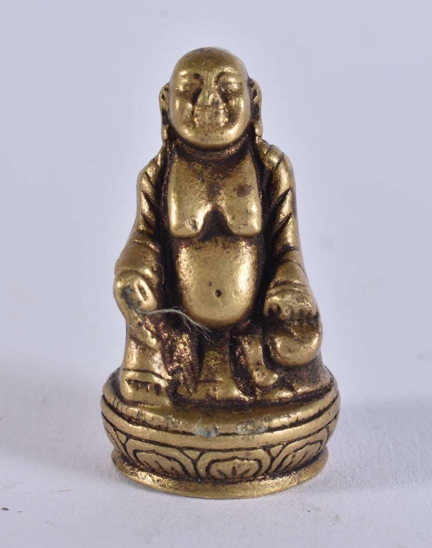 A CHINESE QING DYNASTY BRONZE FIGURE. 3.25 cm high. (1 of 4)
