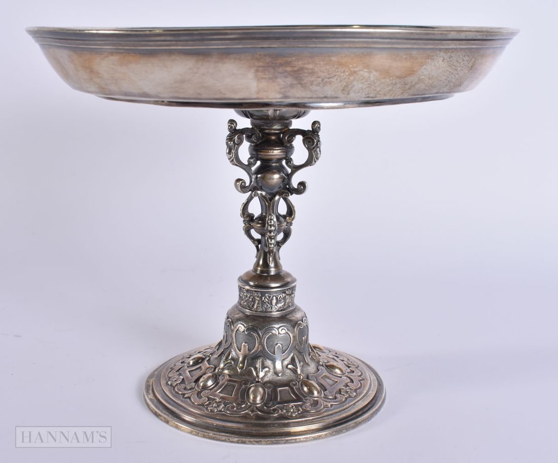 A VICTORIAN SILVER PEDESTAL COMPORT by George Fox. London 1872. 580 grams. 16 cm x 18 cm. (1 of 6)