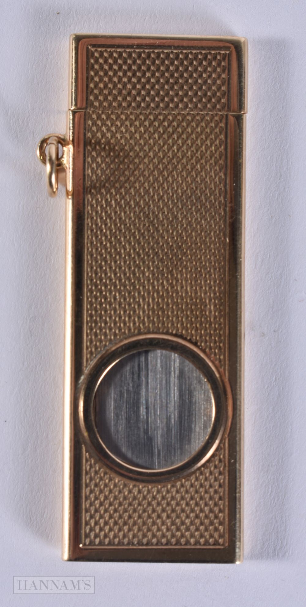 A 9CT GOLD CIGAR CHEROOT CUTTER. 22.4 grams overall. 5.75 cm x 2 cm. (1 of 4)