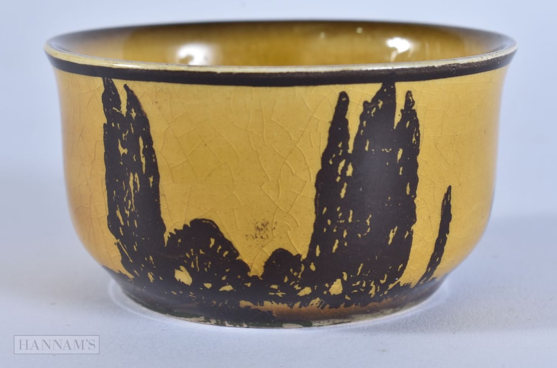 A ROYAL DOULTON POPLARS AT SUNSET BOWL D3416. 7 cm wide. (1 of 5)