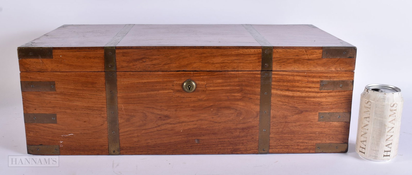 A FINE 17TH/18TH CENTURY ANGLO CHINESE HUANGHUALI WOOD CAMPAIGN BOX of beautiful quality, with fitte (1 of 12)
