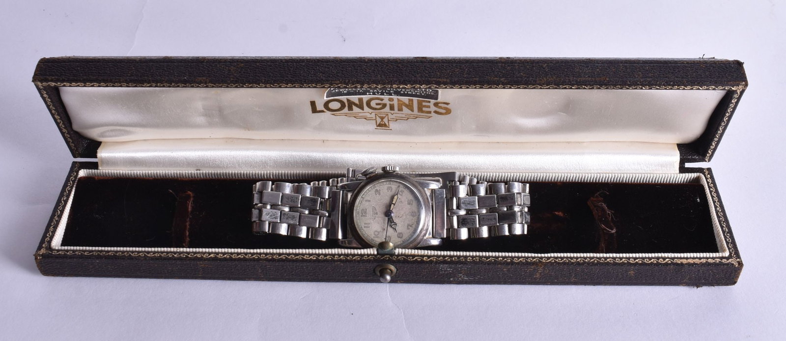 A Vintage Longines Stainless Steel Watch in associated Longines Watch Case. Working, 3cm incl crown (1 of 5)
