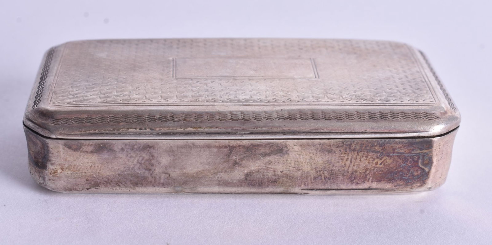 A Continental Silver Pill Box. French Marks, 1.7cm x 7.5cm x 3.9cm, weight 47g: A Continental Silver Pill Box. French Marks, 1.7cm x 7.5cm x 3.9cm, weight 47g