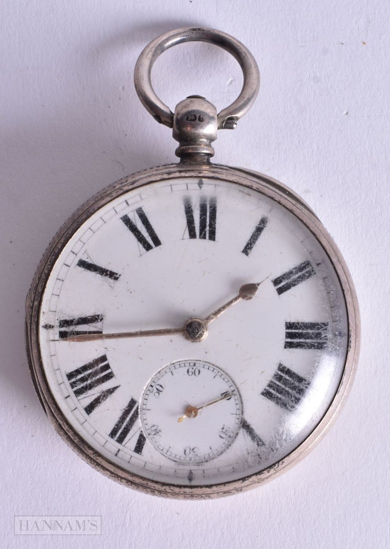A Victorian Silver Cased Open Face Fusee Pocket Watch. Hallmarked Chester 1882. Works, 5.3cm diame (1 of 5)