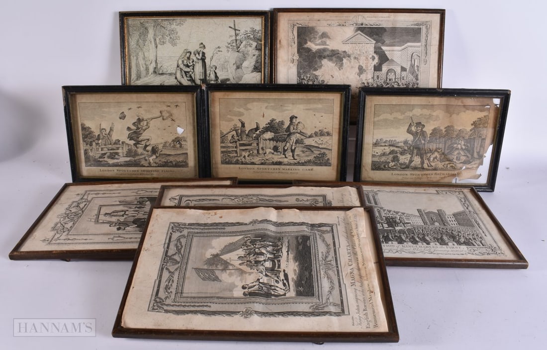 TEN 18TH/19TH CENTURY FRAMED ENGRAVINGS. (10) (1 of 9)